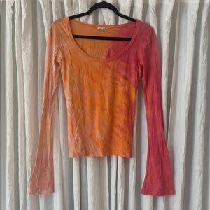 Subtle Luxury Orange and Pink Long Sleeve Tee